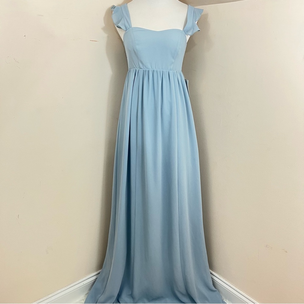 NWT Show Me Your Mumu June Maxi Dress Steel Blue Size Small